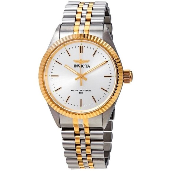 NWT Authentic Invicta Specialty Quartz Silver Dial Two-tone Men's Watch - Picture 1 of 3
